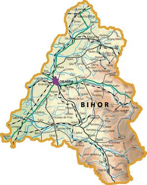 Harta judetului Bihor