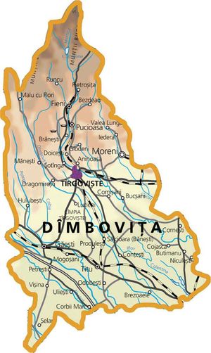 Harta judetului Dâmbovița