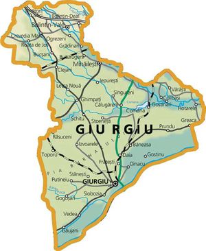 Harta judetului Giurgiu