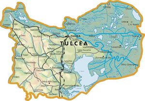 Harta judetului Tulcea