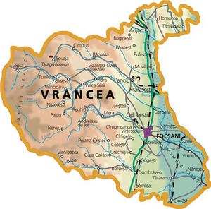 Harta judetului Vrancea